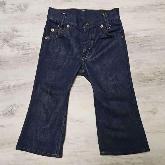 Levi's Other - Vintage Levis Bootcut Orange Tab Jeans Toddler Boy Girl 2T Dark Wash Blue 1970s